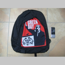 Green Day ruksak čierny, 100% polyester. Rozmery: Výška 42 cm, šírka 34 cm, hĺbka až 22 cm pri plnom obsahu